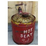 Vintage Hot Seat Fuel Can