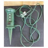 Yard Stake Multi Plug Extension Cord