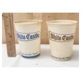 2 White Castle Advertising Cups
