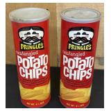 2 Vintage Pringles Newfangled Potato Chip Cans
