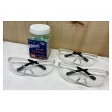 3 Safety Glasses & Ear Plugs