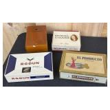 4 Cigar Boxes- Muriel, El Producto, R G Dun, Cohib