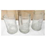 3 Nautical Etched Ship Beer Mugs