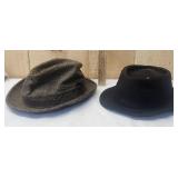 2 Vintage Fedora Hats Size 7