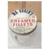 Ma Cohen's Creamed Fillet Adv Container