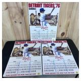 3- 1976 Stroh's Beer Detroit Tigers Schedules