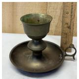 Brass Candle Holder w/ Drip Tray