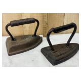 2 Cast Iron Flat Sad Irons