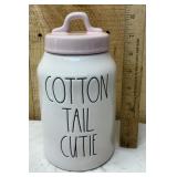 Rae Dunn 'Cotton Tail Cutie' Jar #213