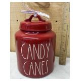 Rae Dunn 'Candy Canes' Jar #195