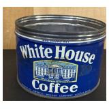 White House Coffee 1 Pound Coffee Tin