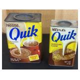 2 Nestles Quik Chocolate Flavor 8 & 16 oz Containe