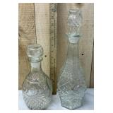 2 Glass Decanters