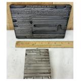 2 Vintage Printing Plates w/ Wall Hanger