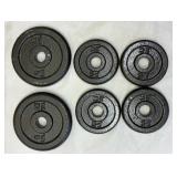 6 Weights- 6 lb. & 2.5 lb.