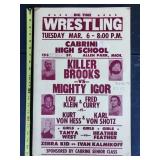 Big Time Wrestling Poster- Cabrini High School