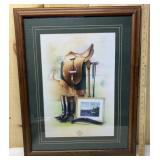 Framed Equestrian I by Michael Scaraglino