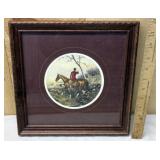 Framed English Fox Hunting Scene Print
