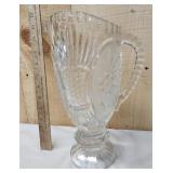 12' Etched Glass Pitcher