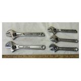 5 Adjustable Wrenches- 6' & 8'