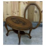 French Renaissance Style Table w/ Carving & Glass