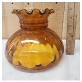 Vintage Amberina Glass Hurricane Shade
