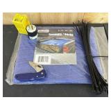 New Tarp, Knife, Zip Ties, Hubbell Plug
