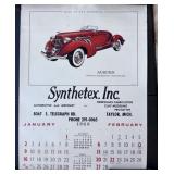 Synthetex Inc. Automotive & Aircraft Calendar