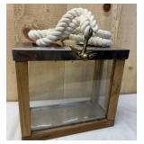 Nautical Themed Lantern w/ Handle & Glass