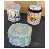 3 Vintage Decorative Tins