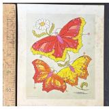 1971 Margot Johnson Butterfly Lithograph