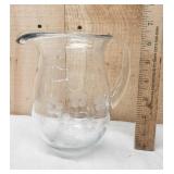Glass Etched 6' Water Pitcher