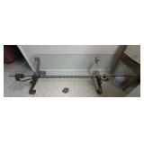 Glass Top Coffee Table/Ornate Legs 58'Lx16'H