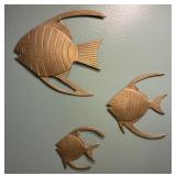 3 Brass Angel Fish