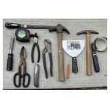 Hand Tools- Hammer, Pliers, Tape Measure, Knife