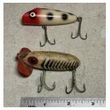 Wooden Jitterbug & Spotted Popper