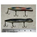 2 Wooden Fishing Lures