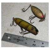 2 Vintage Wooden Fishing Lures