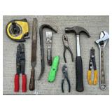 Hand Tools- Hammer, Crow Bar, Adjustable Wrench
