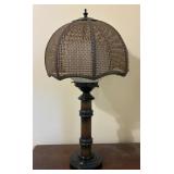 Table Lamp w/ Woven Dome Lamp Shade