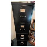 4 Drawer Black Metal Filing Cabinet