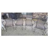 4 Sunbeam Wrought Iron Coil Patio Chairs