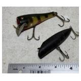 2 Wood Fishing Lures- Pop N Dunk Frog