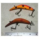 2 Wooden Fishing Lures
