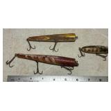 3 Wooden Fishing Lures