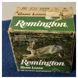 Full Box Remington 20 Gauge #6 Shot Shells