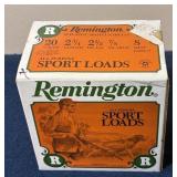 Full Box Remington 20 Gauge #8 Shot Shells