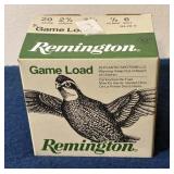 Full Box Remington 20 Gauge #6 Shot Shells