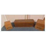 3 Wood File Boxes