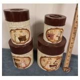 4 Piece Nesting Tin Canister Set